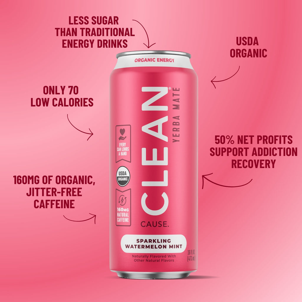 Watermelon Mint Organic Sparkling Yerba Mate