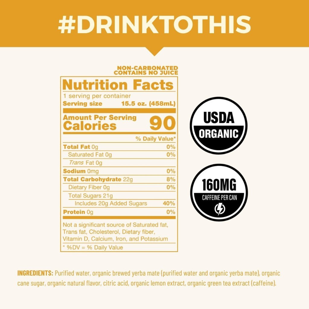 Lemonade & Tea Non-Carbonated Organic Yerba Mate