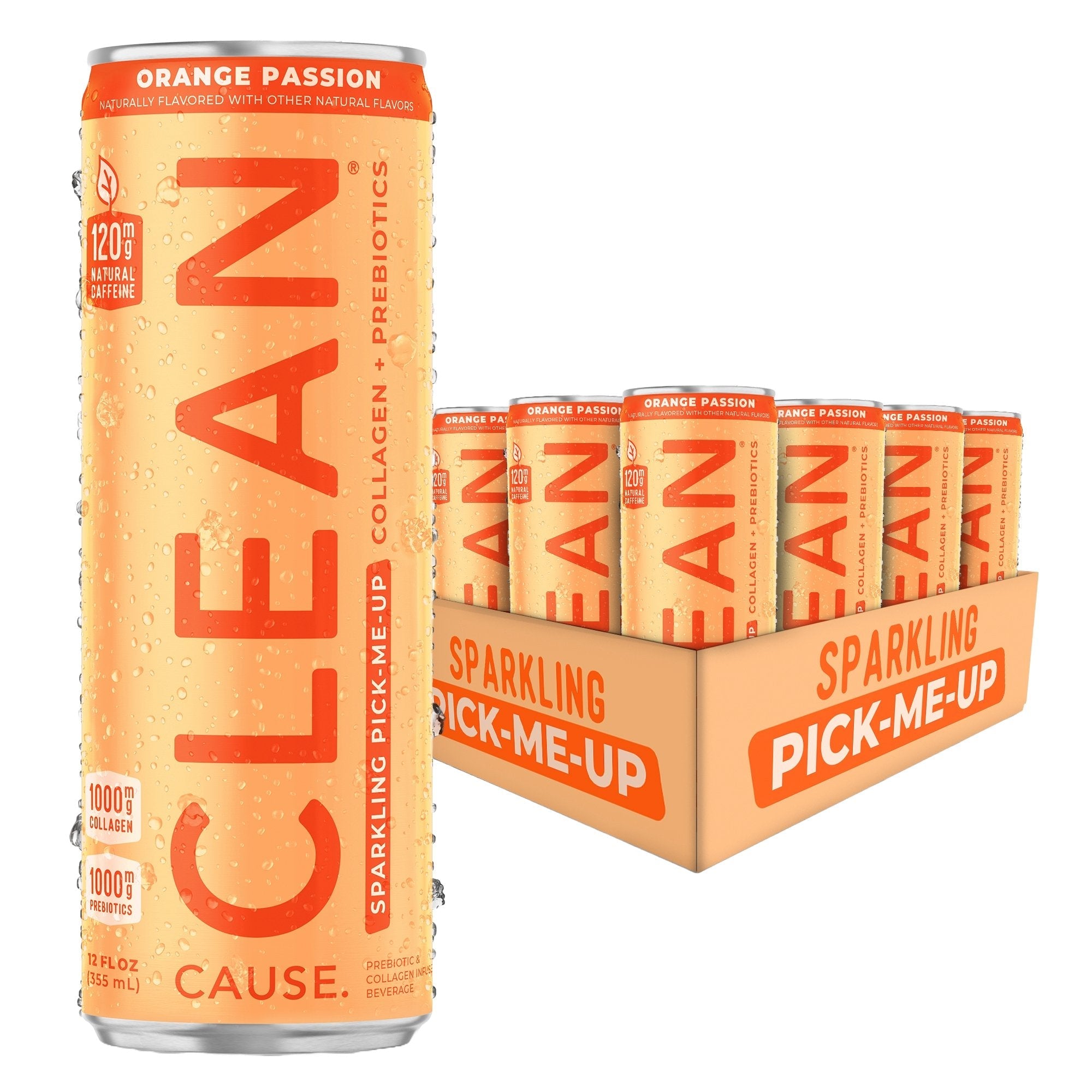 Orange Passion Sparkling Pick-Me-Up with Prebiotics & Collagen