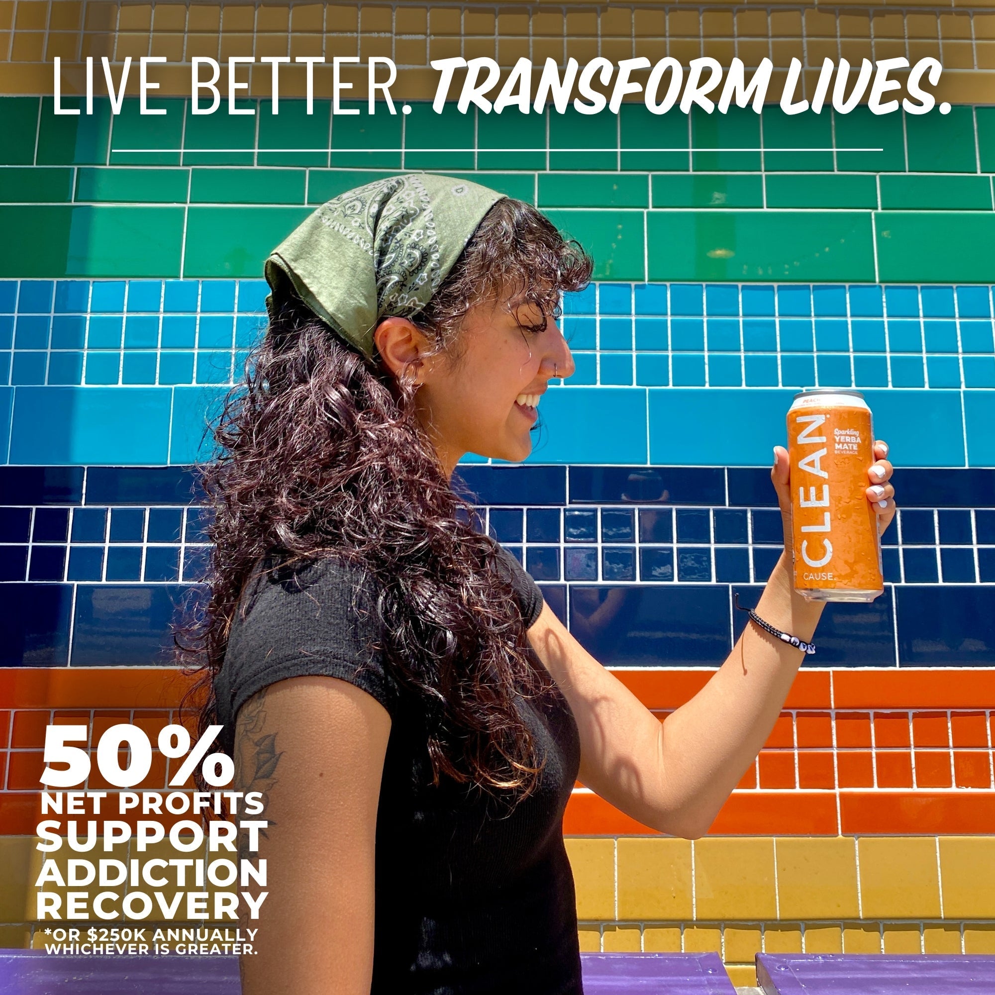 Peach Organic Sparkling Yerba Mate