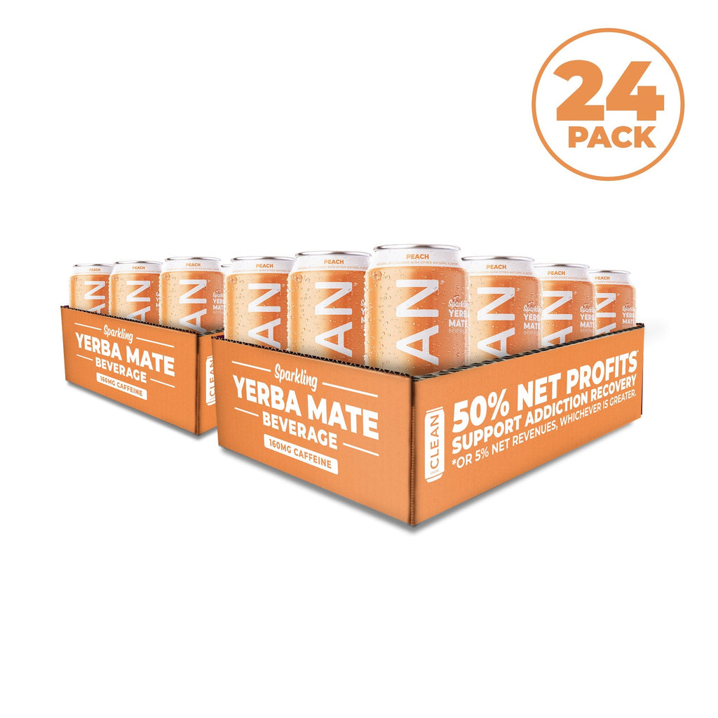 Peach Organic Sparkling Yerba Mate