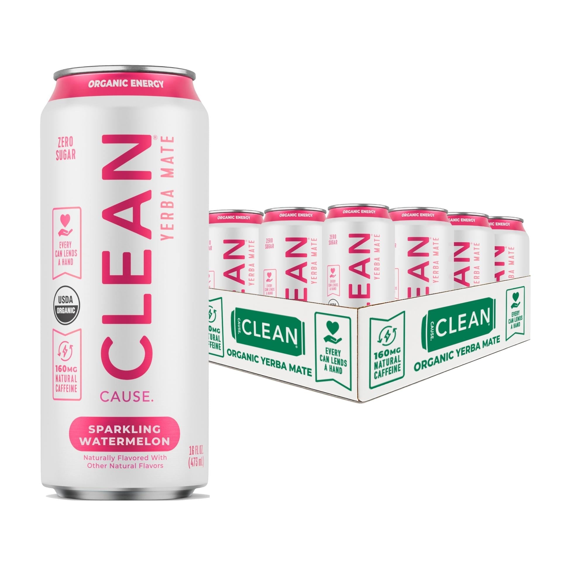 Watermelon Zero Calorie Organic Sparkling Yerba Mate