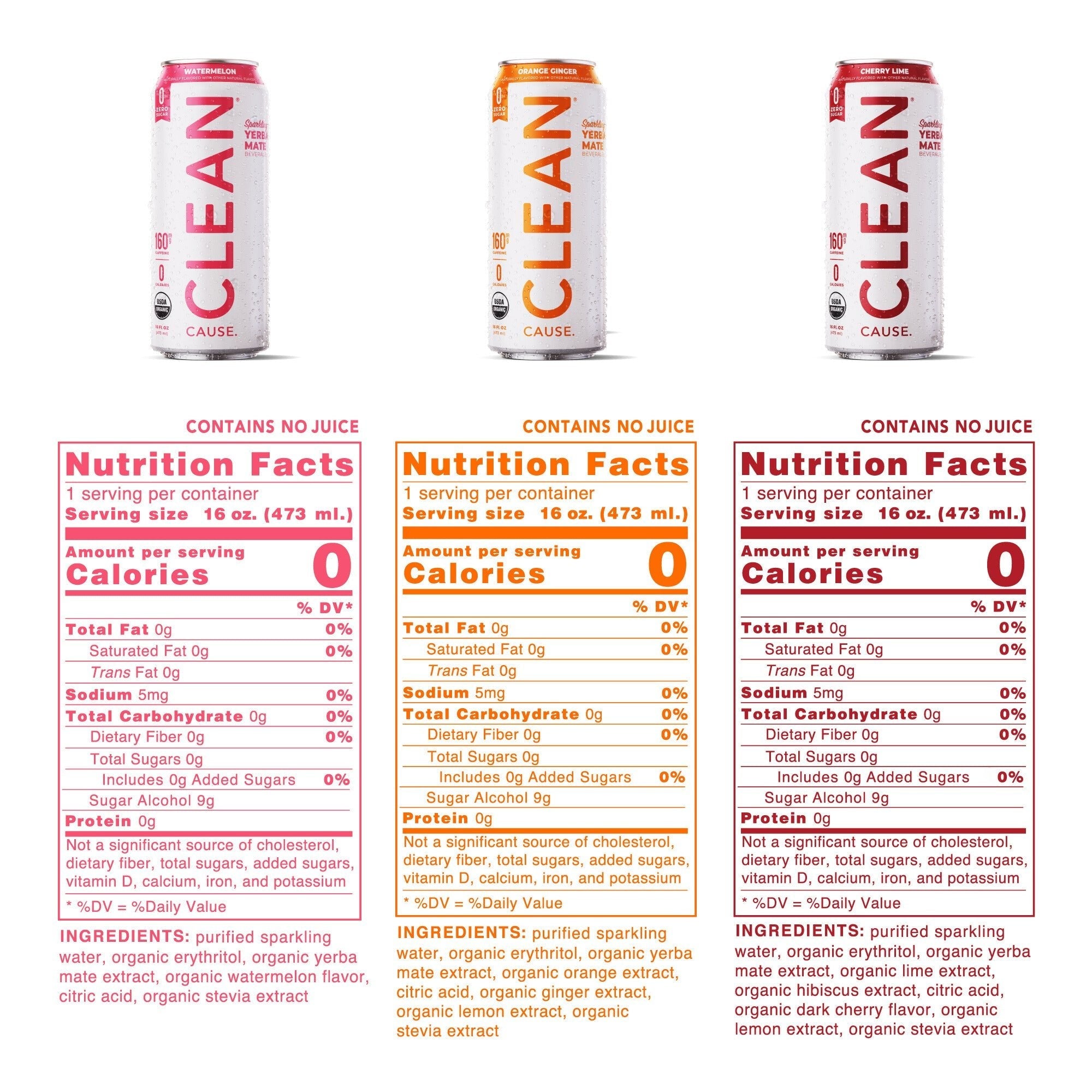 Zero Calorie Organic Sparkling Yerba Mate Variety Pack